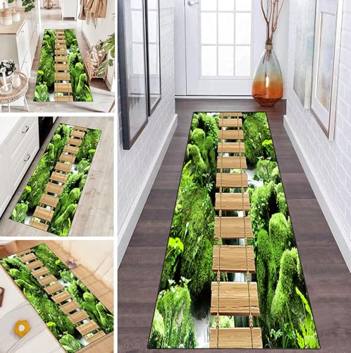 LUMIPAP Teppich Läufer Flur Teppichläufer Küchenläufer Küche Teppiche rutschfest Waschbar Bettvorleger für Flur Waschküche, 110x550cm 3D Bodenmuster LUMIPAP Teppich Läufer Flur Teppichläufer Küchenläufer Küche Teppiche rutschfest Waschbar Bettvorleger für Flur Waschküche, 110x550cm 3D Bodenmuster von LUMIPAP