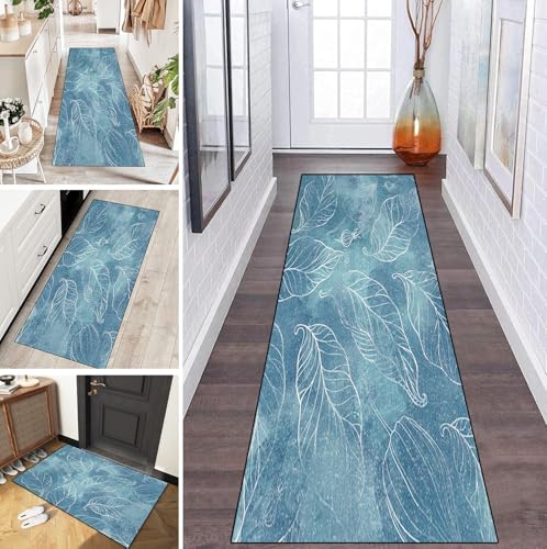LUMIPAP Teppich Läufer Flur Teppichläufer Küchenläufer Küche Teppiche rutschfest Waschbar Bettvorleger für Flur Waschküche, 110x600cm Weiße Blätter LUMIPAP Teppich Läufer Flur Teppichläufer Küchenläufer Küche Teppiche rutschfest Waschbar Bettvorleger für Flur Waschküche, 110x600cm Weiße Blätter von LUMIPAP