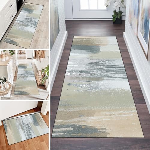LUMIPAP Teppich Läufer Flur Teppichläufer Küchenläufer Küche Teppiche rutschfest Waschbar Bettvorleger für Flur Waschküche, 120x120cm Farbblock-Tintenkunst LUMIPAP Teppich Läufer Flur Teppichläufer Küchenläufer Küche Teppiche rutschfest Waschbar Bettvorleger für Flur Waschküche, 120x120cm Farbblock-Tintenkunst von LUMIPAP