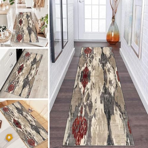 LUMIPAP Teppich Läufer Flur Teppichläufer Küchenläufer Küche Teppiche rutschfest Waschbar Bettvorleger für Flur Waschküche, 120x450cm Dunkelbraune Tintenkunst LUMIPAP Teppich Läufer Flur Teppichläufer Küchenläufer Küche Teppiche rutschfest Waschbar Bettvorleger für Flur Waschküche, 120x450cm Dunkelbraune Tintenkunst von LUMIPAP