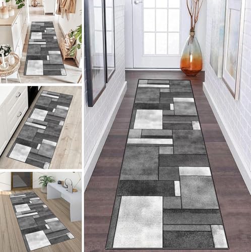 LUMIPAP Teppich Läufer Flur Teppichläufer Küchenläufer Küche Teppiche rutschfest Waschbar Bettvorleger für Flur Waschküche, 50x100cm Grau Retro LUMIPAP Teppich Läufer Flur Teppichläufer Küchenläufer Küche Teppiche rutschfest Waschbar Bettvorleger für Flur Waschküche, 50x100cm Grau Retro von LUMIPAP