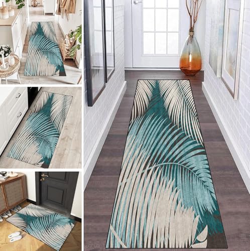 LUMIPAP Teppich Läufer Flur Teppichläufer Küchenläufer Küche Teppiche rutschfest Waschbar Bettvorleger für Flur Waschküche, 50x250cm Blätter LUMIPAP Teppich Läufer Flur Teppichläufer Küchenläufer Küche Teppiche rutschfest Waschbar Bettvorleger für Flur Waschküche, 50x250cm Blätter von LUMIPAP