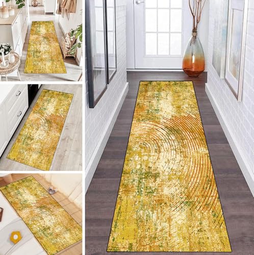 LUMIPAP Teppich Läufer Flur Teppichläufer Küchenläufer Küche Teppiche rutschfest Waschbar Bettvorleger für Flur Waschküche, 50x270cm Gelb im türkischen Stil LUMIPAP Teppich Läufer Flur Teppichläufer Küchenläufer Küche Teppiche rutschfest Waschbar Bettvorleger für Flur Waschküche, 50x270cm Gelb im türkischen Stil von LUMIPAP