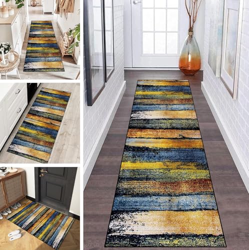 LUMIPAP Teppich Läufer Flur Teppichläufer Küchenläufer Küche Teppiche rutschfest Waschbar Bettvorleger für Flur Waschküche, 60x270cm Gelbe Retro Holzplatte LUMIPAP Teppich Läufer Flur Teppichläufer Küchenläufer Küche Teppiche rutschfest Waschbar Bettvorleger für Flur Waschküche, 60x270cm Gelbe Retro Holzplatte von LUMIPAP