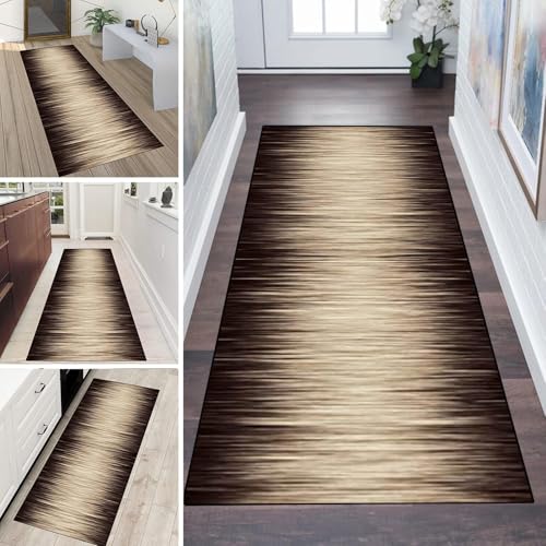 LUMIPAP Teppich Läufer Flur Teppichläufer Küchenläufer Küche Teppiche rutschfest Waschbar Bettvorleger für Flur Waschküche, 70x180cm Braun Gradient LUMIPAP Teppich Läufer Flur Teppichläufer Küchenläufer Küche Teppiche rutschfest Waschbar Bettvorleger für Flur Waschküche, 70x180cm Braun Gradient von LUMIPAP