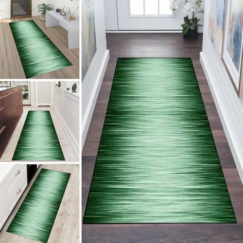 LUMIPAP Teppich Läufer Flur Teppichläufer Küchenläufer Küche Teppiche rutschfest Waschbar Bettvorleger für Flur Waschküche, 70x180cm Grüner Gradient LUMIPAP Teppich Läufer Flur Teppichläufer Küchenläufer Küche Teppiche rutschfest Waschbar Bettvorleger für Flur Waschküche, 70x180cm Grüner Gradient von LUMIPAP