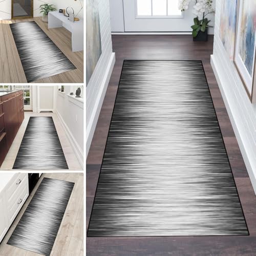 LUMIPAP Teppich Läufer Flur Teppichläufer Küchenläufer Küche Teppiche rutschfest Waschbar Bettvorleger für Flur Waschküche, 70x200cm Hellgrauer Gradient LUMIPAP Teppich Läufer Flur Teppichläufer Küchenläufer Küche Teppiche rutschfest Waschbar Bettvorleger für Flur Waschküche, 70x200cm Hellgrauer Gradient von LUMIPAP