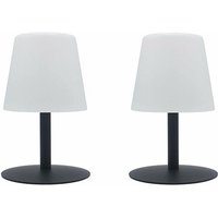 Led Tischlampe 2er Set Kabellose Dimmbare STANDY MINI ROCK h25cm von LUMISKY