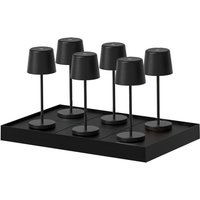 Mini Tischlampen 6er Set Mit Ladestation KELLY MINI h22cm Mini Tischlampen 6er Set Mit Ladestation KELLY MINI h22cm von LUMISKY