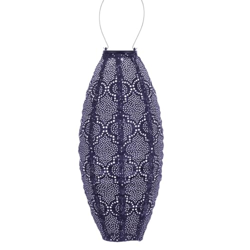 LUMIZ Solarlaterne - für Außen - Bazaar - Oval - Gartenbeleuchtung - Solarlampen - Gartendeko - 20cm - Dunkelviolett von LUMIZ