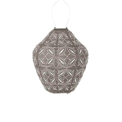 LUMIZ Solarlaterne - für Außen - Mandela - Krug - Gartenbeleuchtung - Solarlampen - Gartendeko - 30cm - Taupe von LUMIZ