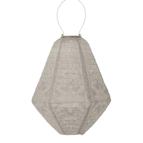 LUMIZ Solarlaterne - für Außen - Marrakesh - Kann - Gartenbeleuchtung - Solarlampen - Gartendeko - 30cm - Hell Taupe von LUMIZ