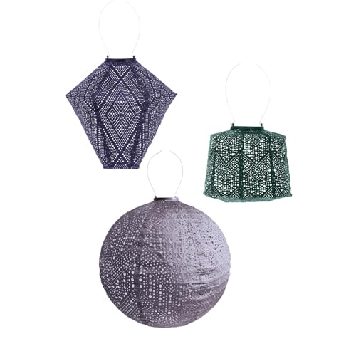 LUMIZ Solarlaterne - für Außen - Wenen - 3 Stücke - Gartenbeleuchtung - Solarlampen - Gartendeko - Dunkelviolett/Lila/Grün LUMIZ Solarlaterne - für Außen - Wenen - 3 Stücke - Gartenbeleuchtung - Solarlampen - Gartendeko - Dunkelviolett/Lila/Grün von LUMIZ