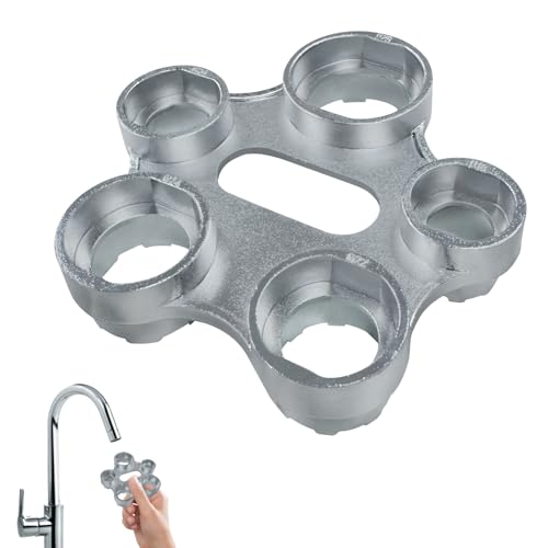 LUMOOM 10-in-1 Universal-Strahlregler-Serviceschlüssel aus Zinklegierung M16 bis M28, Montagewerkzeug für Luftsprudler, Sieb-Belüfter-Werkzeug für Wasserhähne, Ersatzbelüfter von LUMOOM