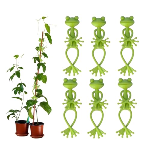 LUMOOM 6 Stück Frosch Pflanzenclips, Tierfiguren Pflanzenklammern Pflanzen Clips, Flexible Pflanzenhalter, ideale Pflanzenstütze, Wiederverwendbar, für Tomatenpflanzen, Rankpflanzen LUMOOM 6 Stück Frosch Pflanzenclips, Tierfiguren Pflanzenklammern Pflanzen Clips, Flexible Pflanzenhalter, ideale Pflanzenstütze, Wiederverwendbar, für Tomatenpflanzen, Rankpflanzen von LUMOOM