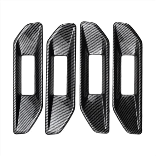 LUMSGN 4PCS ABS Interior Decorative Interior Door Handle Door Armrest Panel Cover Trim for Ford Ranger Everest 2023 von LUMSGN