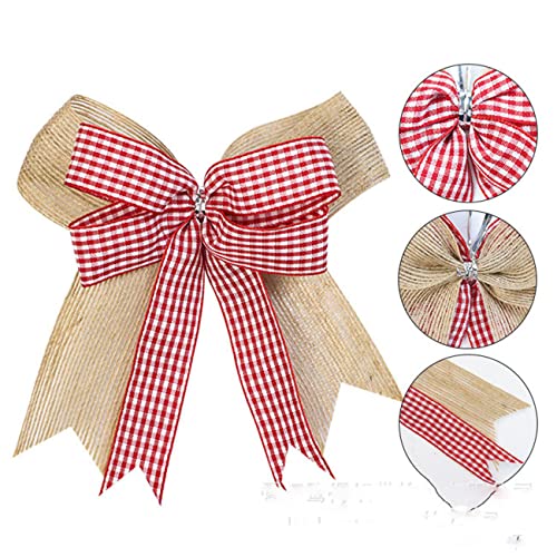10Pcs Weihnachtsschleifen Schleifen Weihnachtsdeko 14*15cm karierte Mini-Weihnachtsschleifen für Sackleinen Schleife, schwarz und weiß, Büffel, kariert, Weihnachtsbaum, Kariert, DIY Handwerk 10Pcs Weihnachtsschleifen Schleifen Weihnachtsdeko 14*15cm karierte Mini-Weihnachtsschleifen für Sackleinen Schleife, schwarz und weiß, Büffel, kariert, Weihnachtsbaum, Kariert, DIY Handwerk von LUMoony
