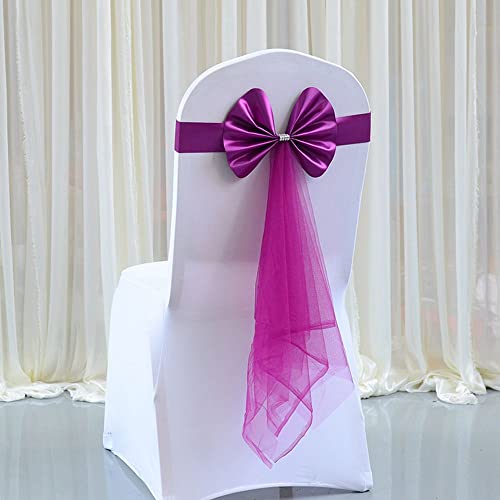 LUMoony 10Pcs Bunte Satin Schärpe Hochzeit Stuhl Bogen Stuhlschärpen Stuhl Schärpen Stretch Schleife Stuhlschleifen Satin Stuhlschleifen Schleifen Stuhlhussen Organza-Stuhlschärpen von LUMoony