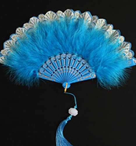 LUMoony 1Pcs Feder Handfächer mit Quastenanhänger Federfächer Spitzenfächer Handventilator Faltbare Vintage Style Molding Handheld Feather Fan Für Kostüm Halloween Tanzen Hochzeit Prom Tea Party LUMoony 1Pcs Feder Handfächer mit Quastenanhänger Federfächer Spitzenfächer Handventilator Faltbare Vintage Style Molding Handheld Feather Fan Für Kostüm Halloween Tanzen Hochzeit Prom Tea Party von LUMoony
