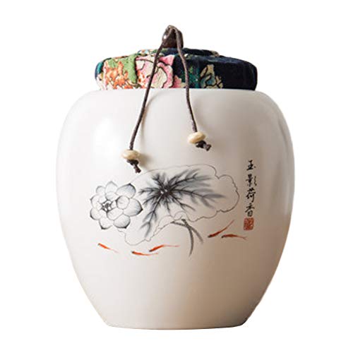 LUNA VOW Japanischer Keramik Tee Kanister Traditioneller Tee Caddy (A78) von LUNA VOW