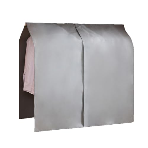 LUNAIZHUO Kleiderständer Abdeckung, Verdickte Vliesstoff Kleiderständer Schutzhülle, Wiederverwendbare Große Kleidersack, Schutz für Kleiderbügel(Gray) von LUNAIZHUO