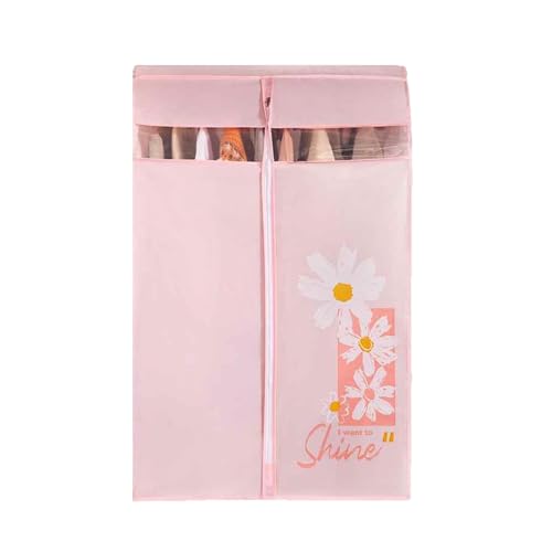 LUNAIZHUO Kleiderständer Abdeckung mit 2 Langlebigen Reißverschlüssen, Abdeckung Kleiderständer mit Großem Durchsichtigem Fenster, Vollständig Geschlossen(Pink,60x60x90cm/24x24x35in) von LUNAIZHUO