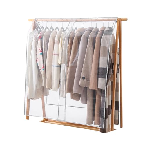 LUNAIZHUO Transparente Kleiderständer Abdeckung, Kleidersack für die Aufbewahrung von Jacken, Mänteln und Anzügen, Staubdichte Kleiderständer Schutzhülle(80x120cm/31x47in) von LUNAIZHUO