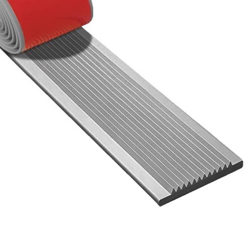 Rutschfeste Treppenkantenleiste, 5 M Treppenkantenprofil Selbstklebend, Vinyl-Stufenkantenschutzleiste für Zuhause, Schule, Hotel, Pflegeheim(Gray,3cm/1.2in) von LUNAIZHUO
