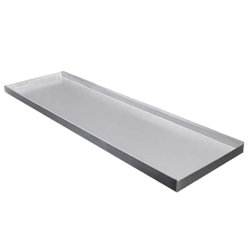 Tropfschale aus Edelstahl, Auslaufsichere Ölauffangwanne, Pflanzenuntersetzer, Pflanzschalen für Töpfe, für Drinnen und Draußen, Keine Löcher(121x31x2cm/47.6x12.2.3x0.8in) von LUNAIZHUO