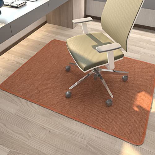 LUNCHS 47"" X35"" Bürostuhl Unterlage, Stuhlmatte Für Hartholz Rutschfester, Flexibler Bodenschutz Für Home-Office-Schreibtische (Color : Orange), xiaoyao121 von LUNCHS