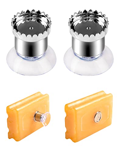 2er Magnethalter für Seifen LUNEKUCK Seifenhalter magnetisch Seifenablage ohne Bohren Seifenschale mit Saugnapf Soap Holder für Sink Waschbecken, Dusche oder Badewanne von LUNEKUCK