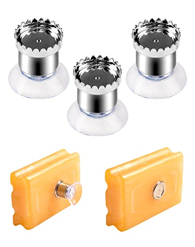 LUNEKUCK 3er Seifenhalter Magnet Seifenschale ohne Bohren Soap Holder Magnetischer Seifen Halter mit Saugnapf Edelstahl Seifenablage Wand Magnetseifenhalter für Waschbecken Badewanne Dusche von LUNEKUCK