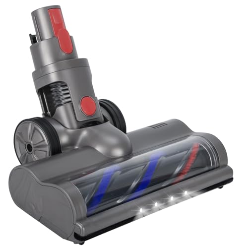 Bürste kompatibel mit Dyson V7 V8 V10 V11 V15 Staubsauger Ersatzteile für Dyson Bodenbürste mit Direktantrieb und 4 Frontlichten für Dyson Staubsauger Aufsatz für Kurzflorige Teppiche, Hartboden von LUNEKUCK
