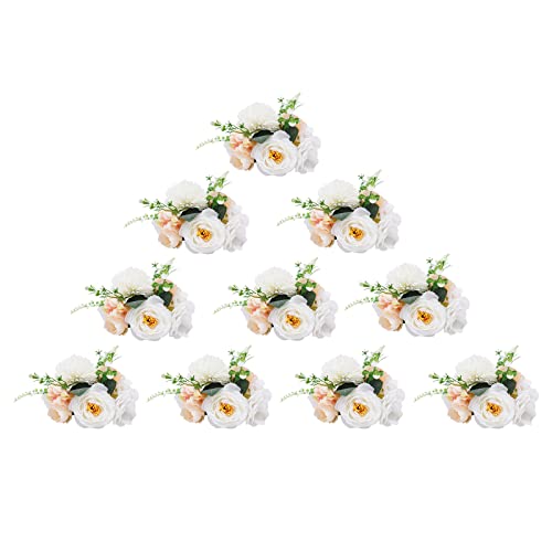 LUNICASHA 10 Stück Künstliche Blumenkugeln, Blumenkugel Arrangement, Blumen Rosen Kugeln für Hochzeit Decor Raumdekoration Champagner & Weiß, mit Basis LUNICASHA 10 Stück Künstliche Blumenkugeln, Blumenkugel Arrangement, Blumen Rosen Kugeln für Hochzeit Decor Raumdekoration Champagner & Weiß, mit Basis von LUNICASHA