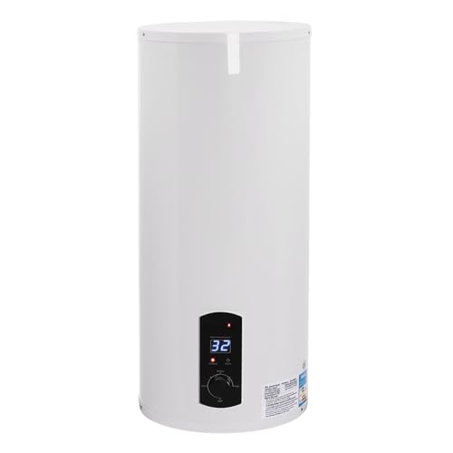 LUNICASHA Elektrospeicher Warmwasserspeicher 60 Liter Warmwasserboiler 2000W Wandhängender Boiler Elektrische Durchlauferhitzer Wasserboiler 25-75°C Einstellbare Temperatur von LUNICASHA