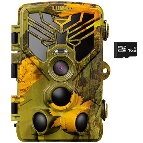 LUNIOX VC24 Wildkamera Fotofalle Digital Full HD bis zu 24MP mit Bewegungsmelder Nachtsicht Schutzart: IP65 Wildlife Jagdkamera von LUNIOX