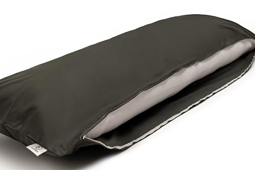 LUNOA LU9000R Kissenbezug mit Reißverschluss, hergestellt in Japan, 160 x 50 cm, 100 % Baumwolle, dicker und blickdichter Stoff, waschbar, Grau LUNOA LU9000R Kissenbezug mit Reißverschluss, hergestellt in Japan, 160 x 50 cm, 100 % Baumwolle, dicker und blickdichter Stoff, waschbar, Grau von LUNOA