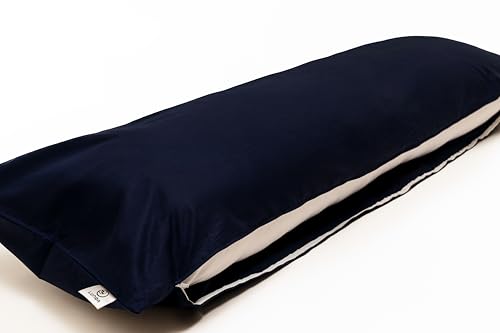 LUNOA LU9000R Kissenbezug mit Reißverschluss, hergestellt in Japan, 160 x 50 cm, 100 % Baumwolle, dicker und blickdichter Stoff, waschbar, Marineblau LUNOA LU9000R Kissenbezug mit Reißverschluss, hergestellt in Japan, 160 x 50 cm, 100 % Baumwolle, dicker und blickdichter Stoff, waschbar, Marineblau von LUNOA