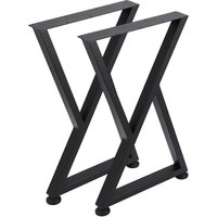2er-Set Schwerlast Metall Tischbeine, Industrielle Stahl Bankbeine Tischfüße für DIY Couchtisch, Sitzbank, Esstisch, Schreibtisch, Schwarz von LUNSY