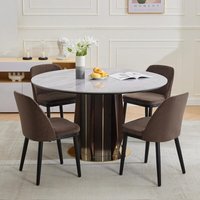 4er Set Esszimmerstühle Essstühle Polsterstuhl mit atmungsaktivem Leinenbezug Wohnzimmerstuhl Sessel Küchenstuhl mit Rückenlehne Armlehne Leinen 48 x von LUNSY
