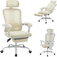 Bürostuhl,ergonomischer Schreibtischstuhl,Chefsessel (Drehstuhl,90° bis 140° Wippfunktion,leise Rollen),verstellbare von LUNSY