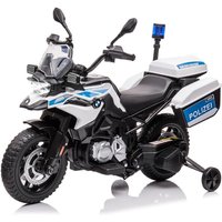 Elektrisches Polizeimotorrad für Kinder im Alter von 3 bis 6 Jahren mit 12V/7Ah-Akku – Weiß. von LUNSY