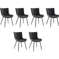 Esszimmerstühle 6er Set, Küchenstuhl, Stuhl Esszimmer Wohnzimmer, ergonomischer Sessel, Armlehnstuhl, Polsterstuhl, Wasserdichtes Material,Metallbeine Esszimmerstühle 6er Set, Küchenstuhl, Stuhl Esszimmer Wohnzimmer, ergonomischer Sessel, Armlehnstuhl, Polsterstuhl, Wasserdichtes Material,Metallbeine von LUNSY