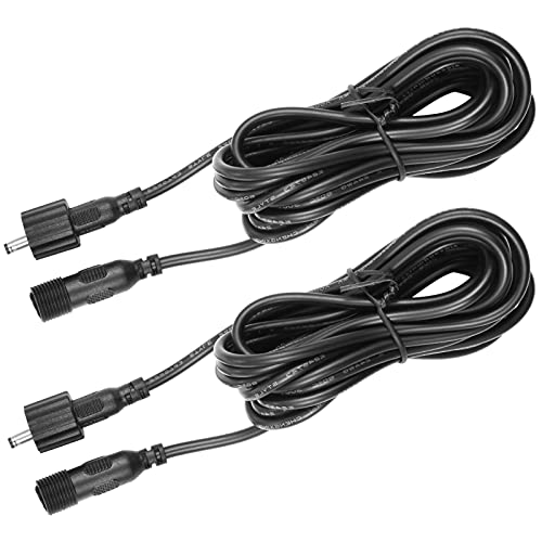 LUNSY 3M Gartenleuchte Verlängerungskabel Wasserdicht Außenleuchte kabel Gartenleuchte mit Erdspieß 6x3W Gartenbeleuchtung mit Stecker 21M IP65 Wasserdicht LED Gartenstrahler, 2 Stück von LUNSY