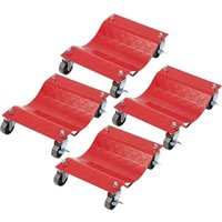 Lunsy - Tragbarer Reifenwagen 4 Stk. 3000 kg Belastbar Elektrofahrzeug-Notfallwagen 4-Rad-Reifenwagen Robuster, Mobiler Trolley, Stahlwagen von LUNSY