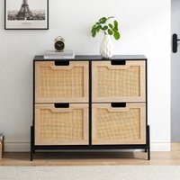 Schuhschrank Schmals,Schuhkipper mit 4 Klappen,Schuhschränke Rattan mit Herausnehmbaren Trennwänden für 16-20 Paar Schuhe, Platzsparend, Staubdicht, Schuhschrank Schmals,Schuhkipper mit 4 Klappen,Schuhschränke Rattan mit Herausnehmbaren Trennwänden für 16-20 Paar Schuhe, Platzsparend, Staubdicht, von LUNSY