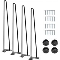 Tischbeine 4er Set Hairpin Leg Haarnadelbeine Tischgestell Tisch Tischkufen Legs Esstisch Harpins Tischbein 2 Streben Schwarz - 48 cm Tischbeine 4er Set Hairpin Leg Haarnadelbeine Tischgestell Tisch Tischkufen Legs Esstisch Harpins Tischbein 2 Streben Schwarz - 48 cm von LUNSY
