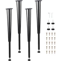 Tischbeine 4er Set Hairpin Leg Haarnadelbeine Tischgestell Tisch Tischkufen Legs Esstisch Harpins Tischbein Schwarz - 68cm Tischbeine 4er Set Hairpin Leg Haarnadelbeine Tischgestell Tisch Tischkufen Legs Esstisch Harpins Tischbein Schwarz - 68cm von LUNSY