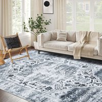 Weicher Kurzflor Wohnzimmerteppich 160x230cm Waschbar und Rutschfest Weicher Teppich für Wohnzimmer Schlafzimmer Sofa Grau Weicher Kurzflor Wohnzimmerteppich 160x230cm Waschbar und Rutschfest Weicher Teppich für Wohnzimmer Schlafzimmer Sofa Grau von LUNSY