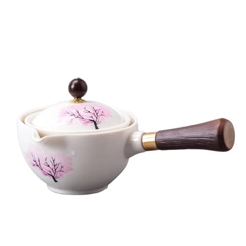 LUNYY Tragbares chinesisches Gongfu Kung Fu Tee Set 360 Grad drehbare Teekanne Keramik Teebereiter Ei Halbautomatische Teegeschirr für Zuhause Büro von LUNYY